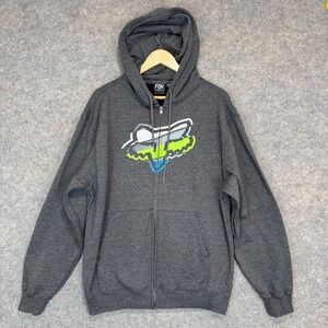 Fox Racing Hoodie Sweatshirt Mens Large Relaxed Graphic Fleece Motocross Bike